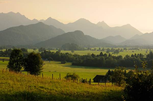Füssen im Allgäu: Bergpanorama der Tannheimer Kette