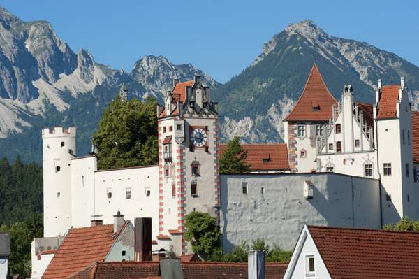Füssen im Allgäu: Das Hohe Schloss - Wahrzeichen der Stadt